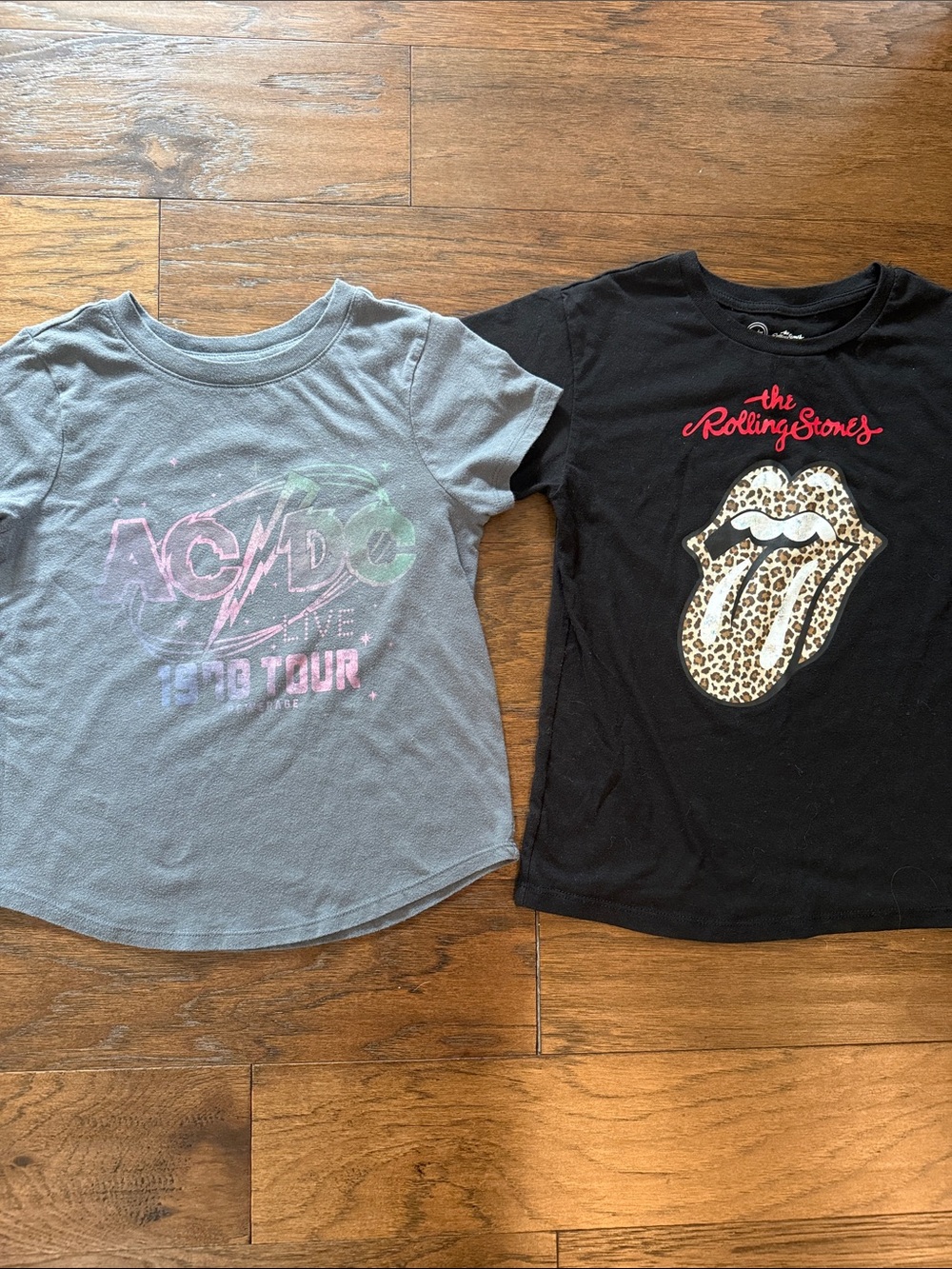Vintage Rock Band Girls t shirt Bundle - Rolling Stones & AC/DC
